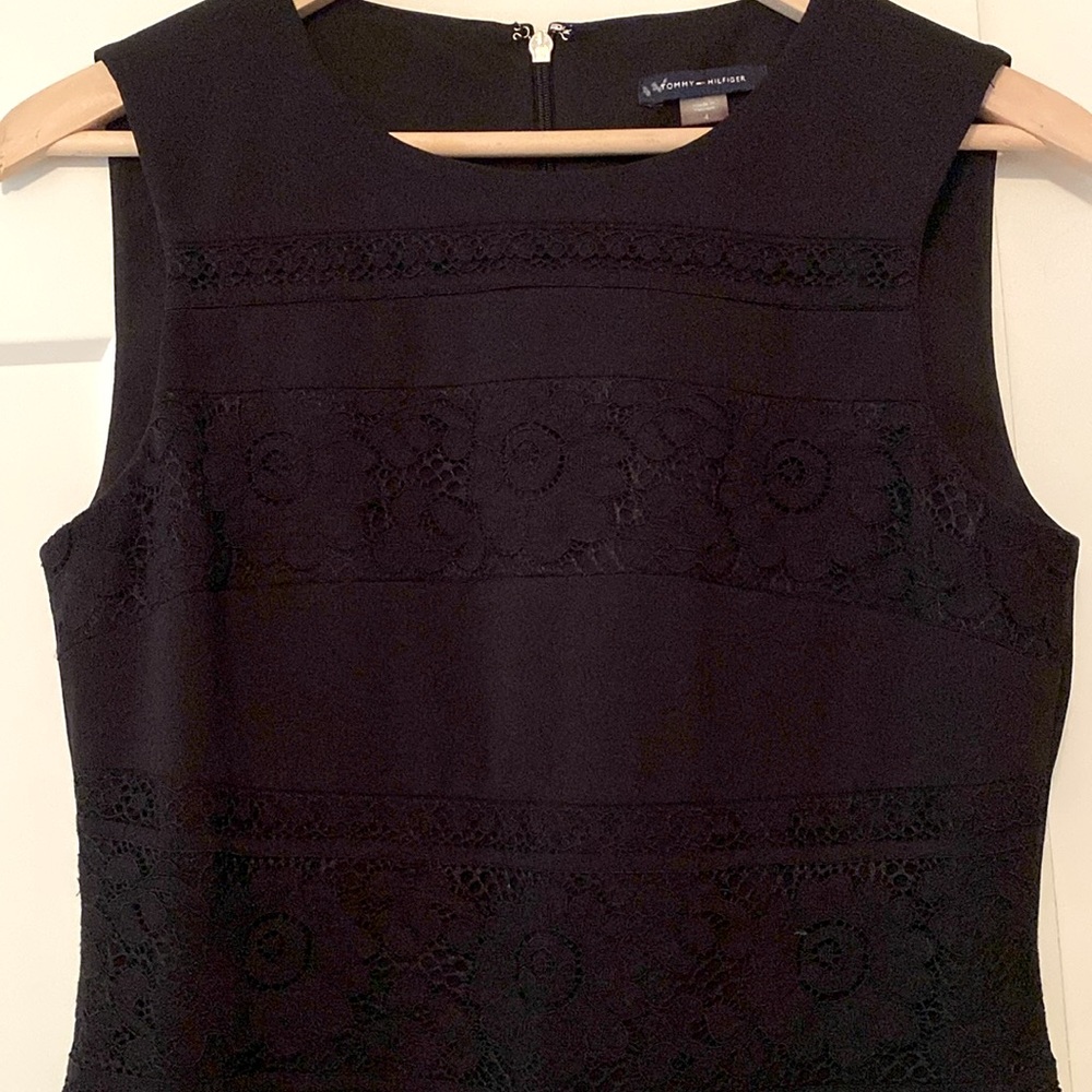 Tommy Hilfiger Black Body-con Lace Dress - Size 4